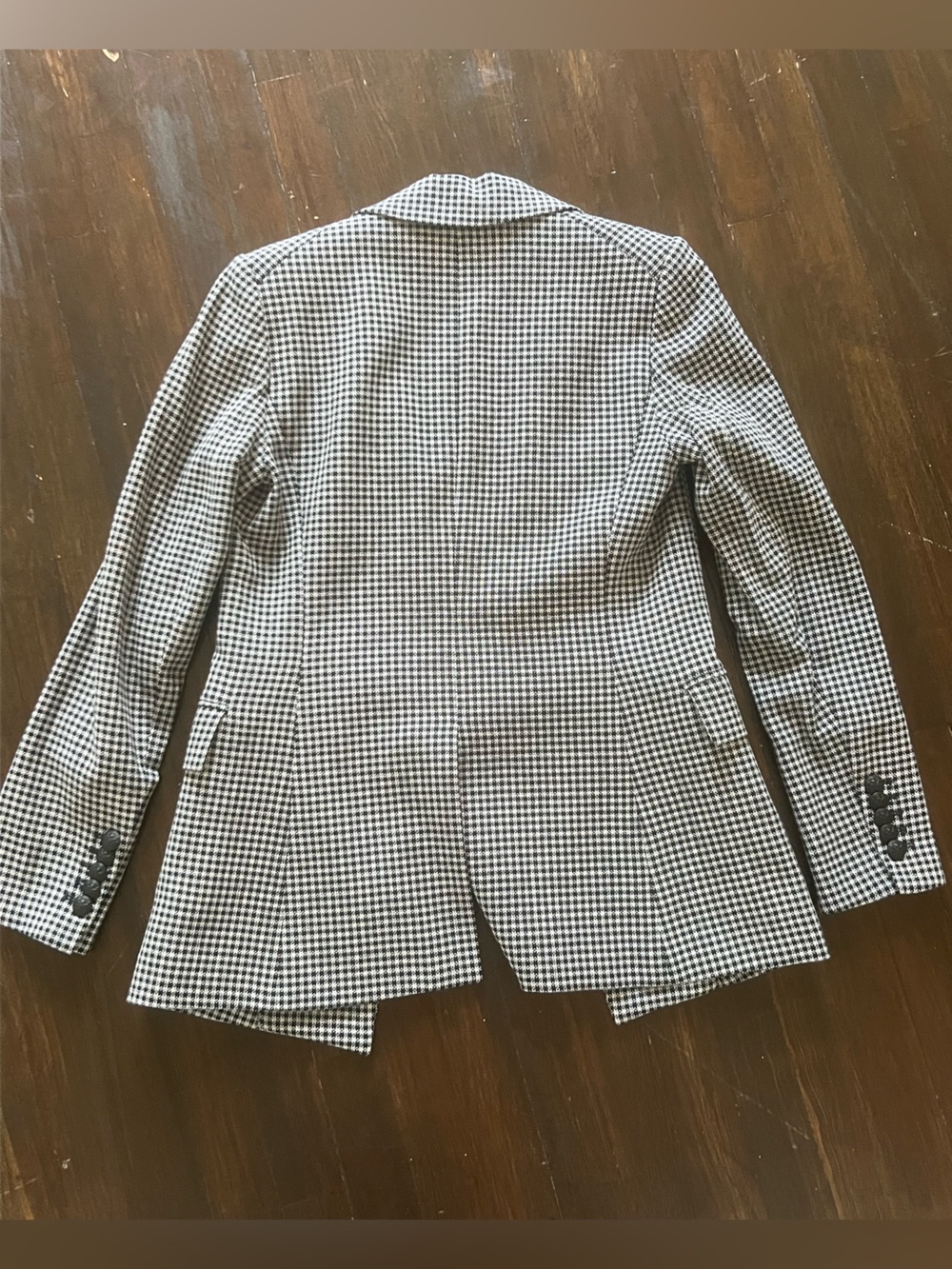 Veronica Beard Black & White Houndstooth Tailored Blazer - Picture 3 of 4